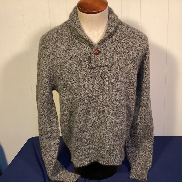Mens shawl collar sweater made by Environmental Clothing Co made in USA - Picture 1 of 8